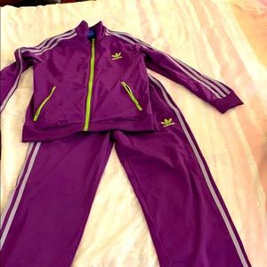 Adidas youth track suit